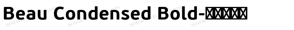 Beau Condensed Bold字体转换